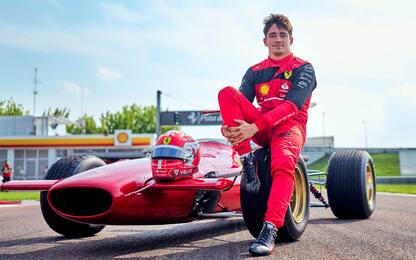 Leclerc si tuffa nel passato: guida la Ferrari 312