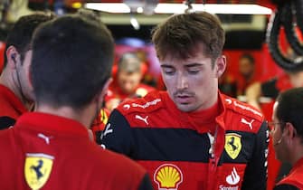 AUTODROMO HERMANOS RODRIGUEZ, MEXICO - OCTOBER 28: Charles Leclerc, Ferrari during the Mexico City GP at Autodromo Hermanos Rodriguez on Friday October 28, 2022 in Mexico City, Mexico. (Photo by Carl Bingham / LAT Images)
