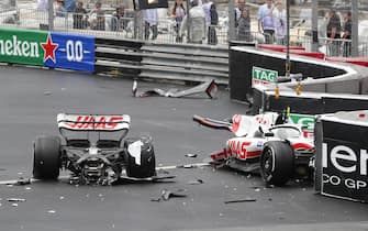 CIRCUIT DE MONACO, MONACO - MAY 29: Mick Schumacher, Haas VF-22 crash during the Monaco GP at Circuit de Monaco on Sunday May 29, 2022 in Monte Carlo, Monaco. (Photo by Steven Tee / LAT Images)