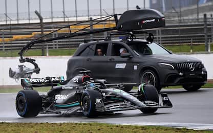 Filming day per Mercedes: la W14 in pista. FOTO