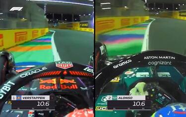 Verstappen vs Alonso, il confronto on board