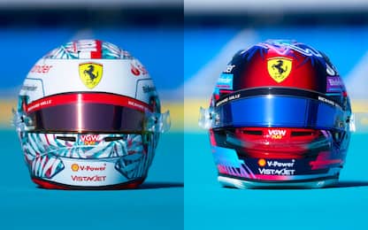 Leclerc-Sainz, i caschi per il GP di Miami