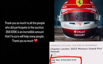 Leclerc, asta da oltre 350mila euro per l'Emilia
