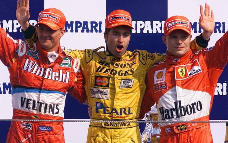 Lo strano podio del 1999: Ralph Schumacher, Heinz-Herald Frentzen e Mika Salo