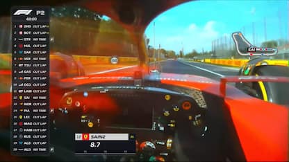 Monza show: un giro con l'helmet camera di Sainz