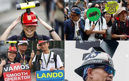 Caschi con alettoni e… Giappone pazzo per la F1