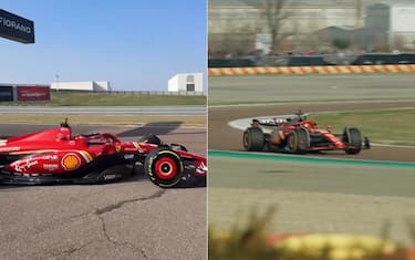 La SF-24 è già in pista: Leclerc e Sainz a Fiorano