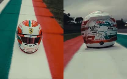 Il casco tricolore di Leclerc per il GP di Imola