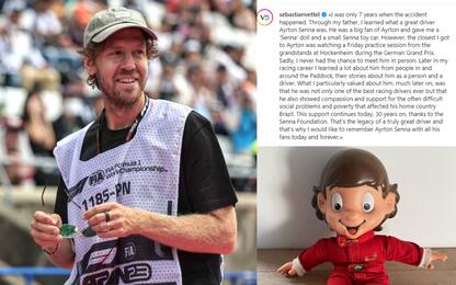 Vettel, lettera a Senna: "Tu grande oltre la F1"