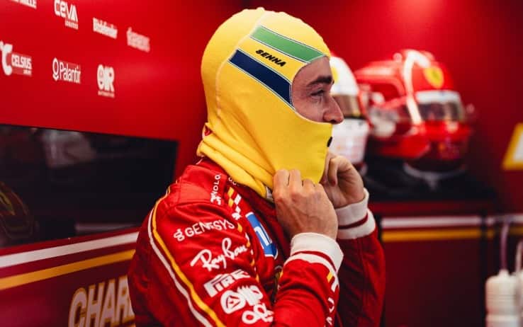 F1, Imola, Charles Leclerc, balaclava omaggio Senna