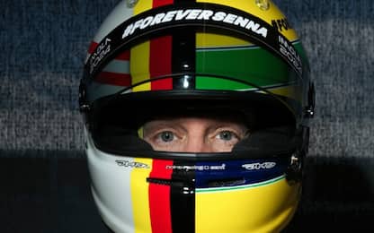 Vettel, il favoloso casco per omaggiare Senna