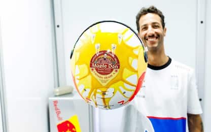 Ricciardo e il casco speciale per il Canada