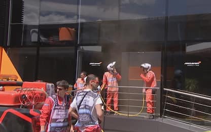 McLaren, principio d'incendio nell'hospitality