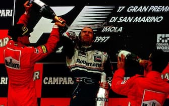 1997 SAN MARINO GP.Heinz Harald Frentzen wins his first Grand Prix at Imola.Photo: LAT