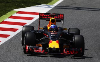 Circuit de Catalunya, Barcelona, Spain.  Wednesday 18 May 2016. 
Max Verstappen, Red Bull Racing RB12 TAG Heuer. 
World Copyright: Sam Bloxham/LAT Photographic
ref: Digital Image _R6T1643