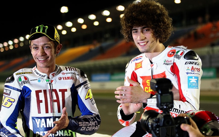 Valentino Rossi insieme a Marco Simoncelli