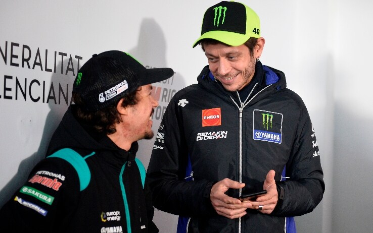 Franco Morbidelli e Valentino Rossi, compagni di squadra in Petronas nel 2021