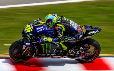 SEPANG, SELANGOR, MALAYSIA - FEBRUARY 9: Monster Energy Yamaha MotoGP Italian rider Valentino Rossi heads down a straight during the MotoGP pre-season test at Sepang International Circuit on February 9, 2020 in Sepang, Selangor, Malaysia. (Photo by Sadiq Asyraf/Getty Images)