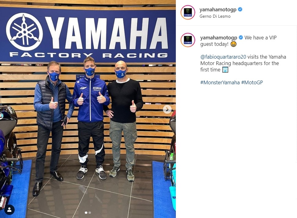 Quartararo visita sede Yamaha