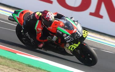 41 Aleix Espargaro, of Aprilia Racing Team Gresini, in action during the MotoGP official qualifications for the motorcycling Grand Prix of San Marino at the Misano World Circuit ''Marco Simoncelli'', Italy, 12 September 2020.  ANSA / Davide Gennari