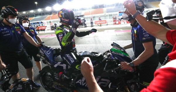 Enea Bastianini ritorna soddisfatto ai box al termine della gara di Losail
