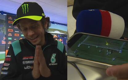 Rossi cuore nerazzurro, esulta in diretta da Jerez