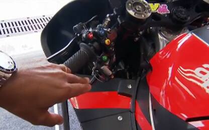 Abbassatore Aprilia, prototipo sperimentale al box