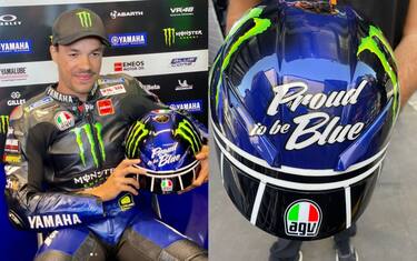 Proud to be Blue: il casco di Morbidelli a Misano