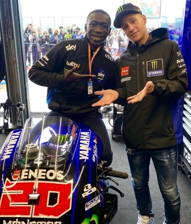 Fabio Quartararo e Khaby Lame