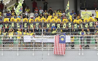 SEPANG, MALAYSIA  OCTOBER 30: Valentino Rossi fans at the grandstand of Malaysian Motorcycle Grand Prix on October 30, 2016, at Sepang International Circuit in Sepang, Malaysia. (Photo by Hazrin Yeob Men Shah/Icon Sportswire via Getty Images)