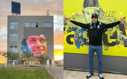 Valencia, un murale e un poster dedicati a Rossi