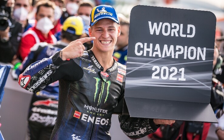 Fabio Quartararo, campione MotoGP 2021 con la Yamaha