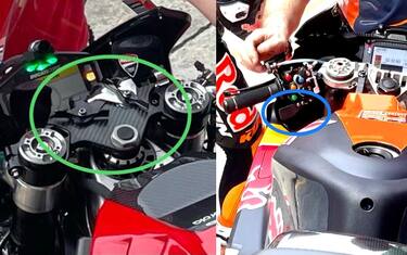 Ducati e KTM, abbassatore a confronto. FOTO