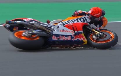 Marquez scivola nel warm up: nessuna conseguenza