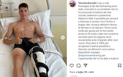 Bertelle, stagione conclusa: operato al crociato
