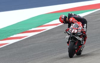 CIRCUIT OF THE AMERICAS, UNITED STATES OF AMERICA - APRIL 15: Maverick Vinales, Aprilia Racing Team during the Americas GP at Circuit of the Americas on Saturday April 15, 2023 in Austin, United States of America. (Photo by Gold and Goose / LAT Images)