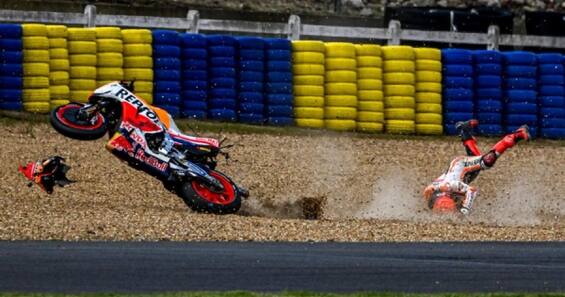 MotoGP, due cadute per Marc Marquez nelle Libere a Le Mans nel giorno ...