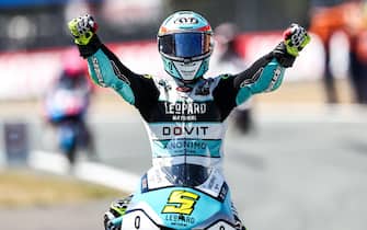 6/25/2023 - ASSEN   Jaume Masia (ESP) on his Honda wins Moto3 on June 25, 2023 at the TT circuit of Assen, Netherlands. ANP VINCENT JANNINK /ANP/Sipa USA