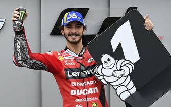MOTORLAND ARAGON, SPAIN - SEPTEMBER 11: Francesco Bagnaia, Ducati Team during the Aragon GP at Motorland Aragon on Saturday September 11, 2021 in Alcaniz, Spain. (Photo by Gold and Goose / LAT Images)
