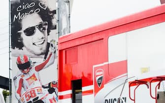 MISANO ADRIATICO, ITALY - SEPTEMBER 13:  The memory of Marco Simoncelli in paddock during the MotoGP of San Marino at Misano World Circuit on September 13, 2012 in Misano Adriatico, Italy.  (Photo by Mirco Lazzari gp/Getty Images)