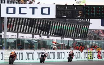 Moto2 2021: Misano MISANO WORLD CIRCUIT MARCO SIMONCELLI, SAN MARINO - SEPTEMBER 19: Raul Fernandez, Moto2 race, San Marino MotoGP, 19 September 2021 at Misano World Circuit Marco Simoncelli on Sunday September 19, 2021 in Misano Adriatico, San Marino.