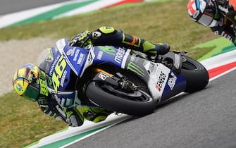 SCARPERIA, ITALY - MAY 30:  Valentino Rossi of Italy and Movistar Yamaha MotoGP
  rounds the bend during MotoGp of Italy - Free Practice at Mugello Circuit on May 30, 2014 in Scarperia, Italy.  (Photo by Mirco Lazzari gp/Getty Images)