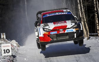 FEBRUARY 26: Kalle RovanperÃ¤ (FIN), Toyota Gazoo Racing WRT, Toyota GR Yaris Rally1 during the Rally Sweden on February 26, 2022. (Photo by McKlein / LAT Images)