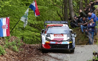 APRIL 24: Kalle RovanperÃ¤ (FIN), Toyota Gazoo Racing WRT, Toyota GR Yaris Rally1 during the Rally Croatia on April 24, 2022. (Photo by McKlein / LAT Images)