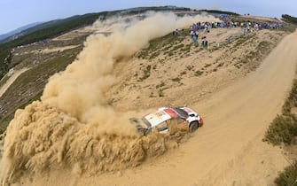 MAY 20: Kalle RovanperÃ¤ (FIN), Toyota Gazoo Racing WRT, Toyota GR Yaris Rally1 during the Rally Portugal on May 20, 2022. (Photo by McKlein / LAT Images)
