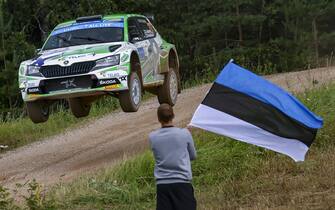 JULY 16: Emil Lindholm (FIN), Toksport WRT, Skoda Fabia Evo Rally2 during the Rally Estonia on July 16, 2022. (Photo by McKlein / LAT Images)