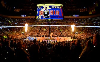 DENVER, CO - APRIL 29: A general view of the arena prior to a game between the Portland Trail Blazers and the Denver Nuggets during Game One of the Western Conference Semifinals of the 2019 NBA Playoffs on April 29, 2019 at the Pepsi Center in Denver, Colorado. NOTE TO USER: User expressly acknowledges and agrees that, by downloading and/or using this photograph, user is consenting to the terms and conditions of the Getty Images License Agreement. Mandatory Copyright Notice: Copyright 2019 NBAE (Photo by Bart Young/NBAE via Getty Images)