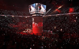 PORTLAND, OR - MAY 5: A general view of the Moda Center Arena before the game between the Denver Nuggets and Portland Trail Blazers in Game Four of the Western Conference Semifinals on May 5, 2019 at the Moda Center Arena in Portland, Oregon. NOTE TO USER: User expressly acknowledges and agrees that, by downloading and or using this photograph, user is consenting to the terms and conditions of the Getty Images License Agreement. Mandatory Copyright Notice: Copyright 2019 NBAE (Photo by Cameron Browne/NBAE via Getty Images)