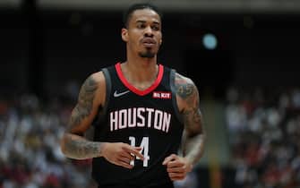 SAITAMA, JAPAN - OCTOBER 10: Gerald Green #14 of Houston Rockets looks on during the preseason game between Toronto Raptors and Houston Rockets at Saitama Super Arena on October 10, 2019 in Saitama, Japan. NOTE TO USER: User expressly acknowledges and agrees that, by downloading and/or using this photograph, user is consenting to the terms and conditions of the Getty Images License Agreement. (Photo by Takashi Aoyama/Getty Images)