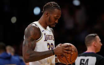 LOS ANGELES, CALIFORNIA - OCTOBER 16:  Dwight Howard #39 of the Los Angeles Lakers during the first half of a game against the Golden State Warriors at Staples Center on October 16, 2019 in Los Angeles, California. (Photo by Sean M. Haffey/Getty Images)